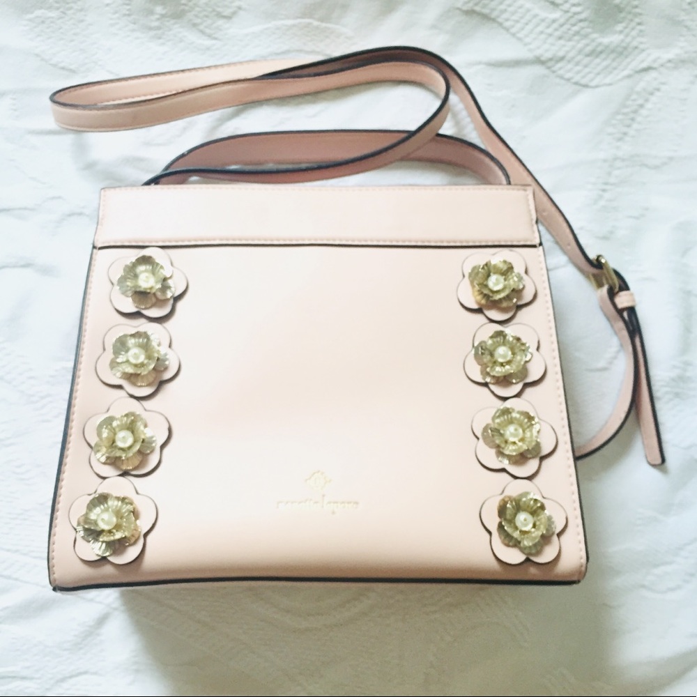 CrossBody Bag Gold flower Detail | Nanette Lepore